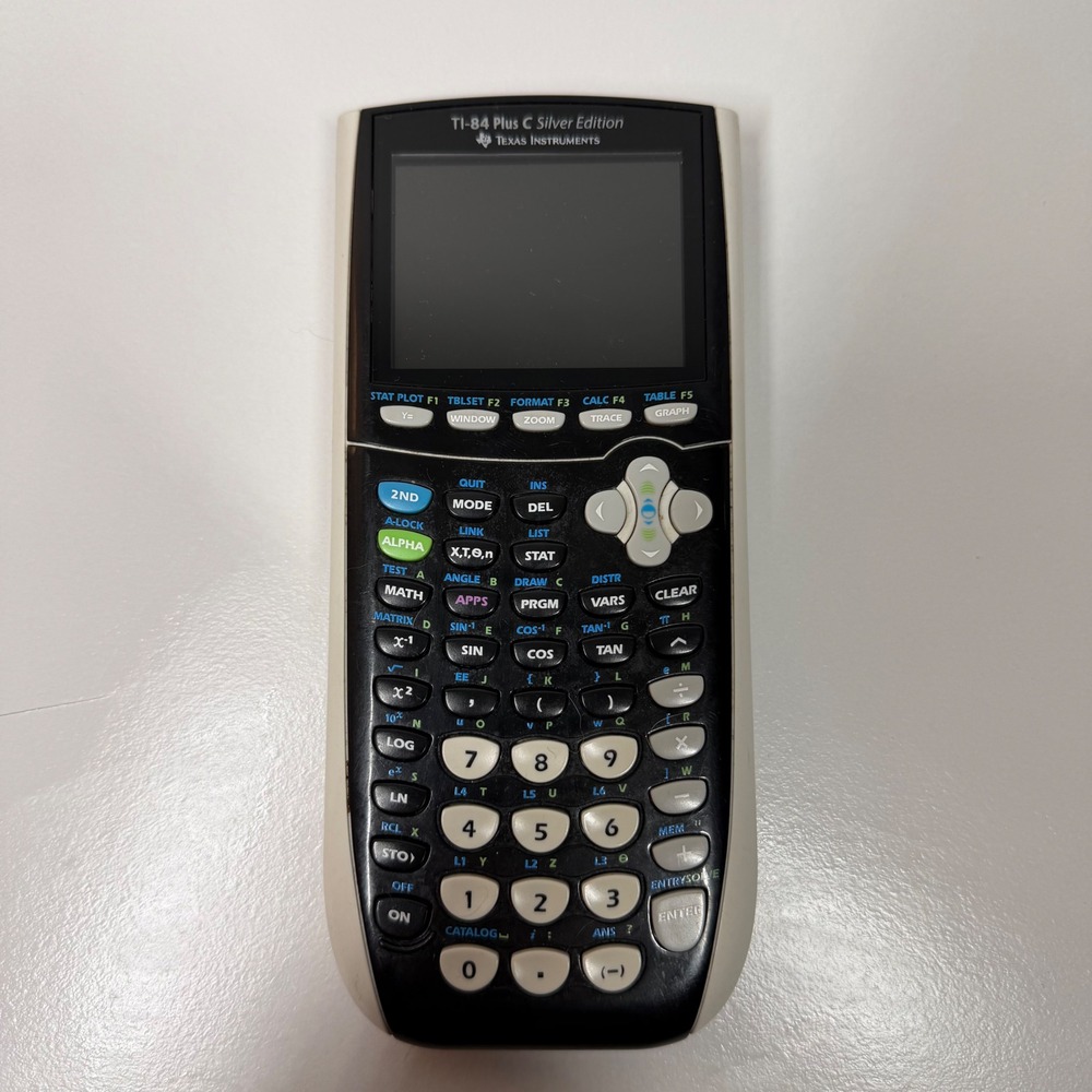Texas Instruments TI-84 Plus C Silver Edition Graphing Calculator White Black
